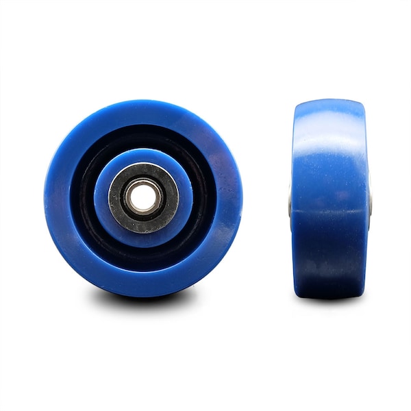 SCC - 4" Solid Polyurethane Wheel Only w/Roller Bearing-1/2" Bore-700 lbs Cpty